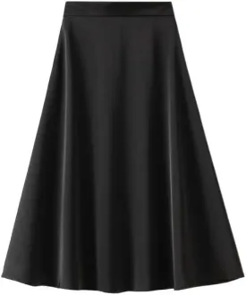 2023 Summer New Silk Slippery Skirt Elegant Slim Medium Length A-line Skirt Women Korean Skirt Office Skirt Pencil Skirt