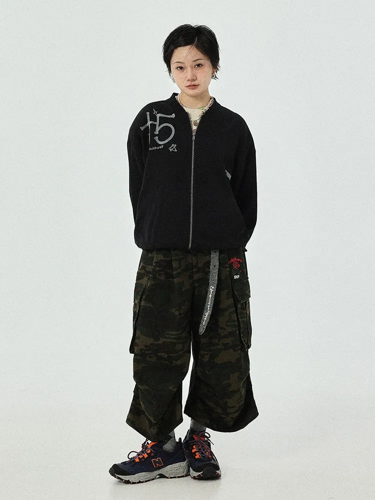 Achihara Thin Shoulder Padded Baseball Jacket