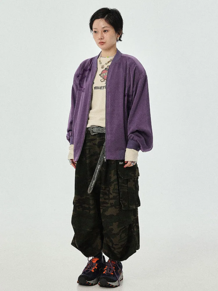 Achihara Thin Shoulder Padded Baseball Jacket