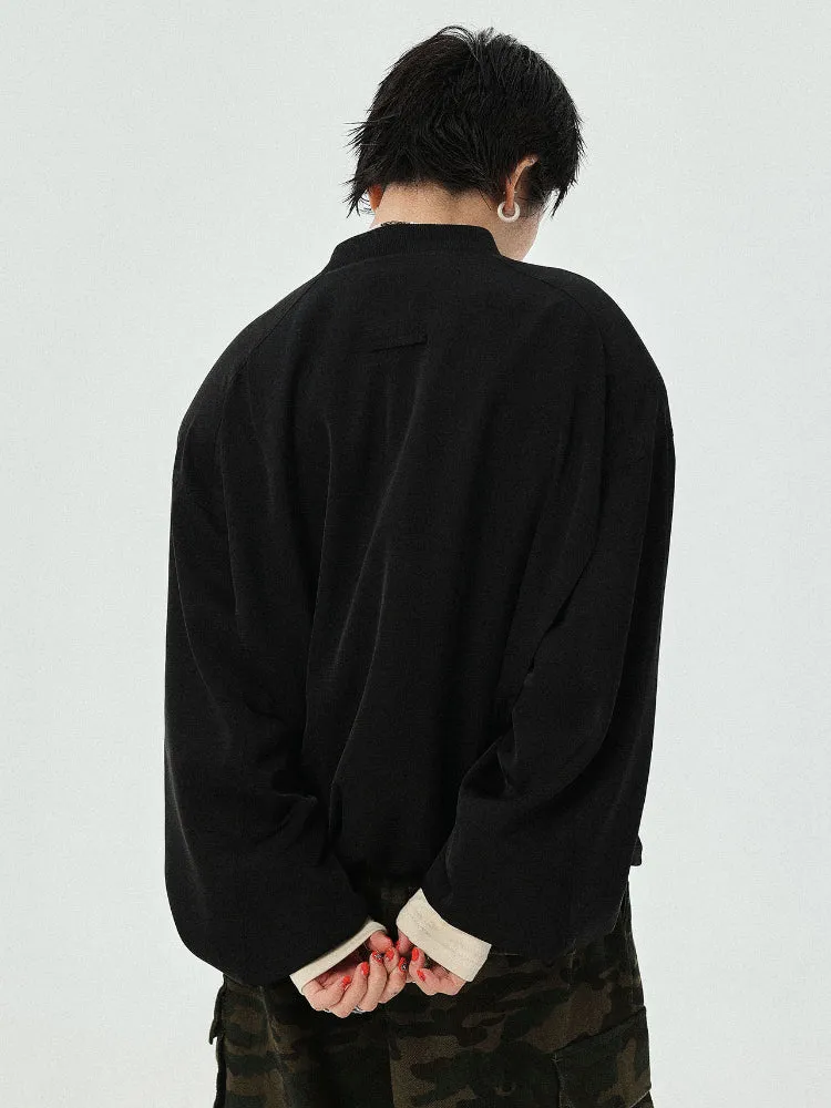 Achihara Thin Shoulder Padded Baseball Jacket
