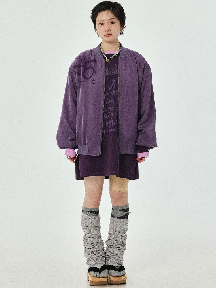 Achihara Thin Shoulder Padded Baseball Jacket