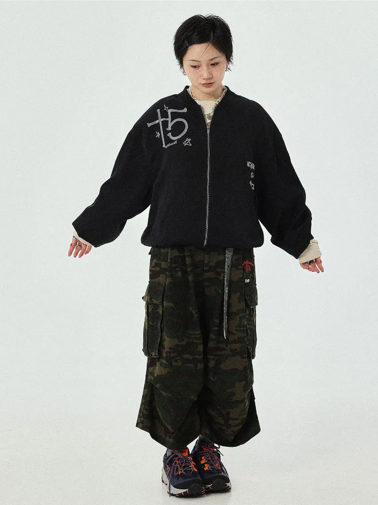 Achihara Thin Shoulder Padded Baseball Jacket