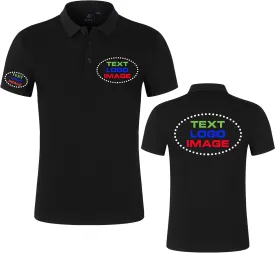 Add Your Own Text Image Picture Photo Design Men Polo Shirt Custom Man Work Shirt Personalized Shirt