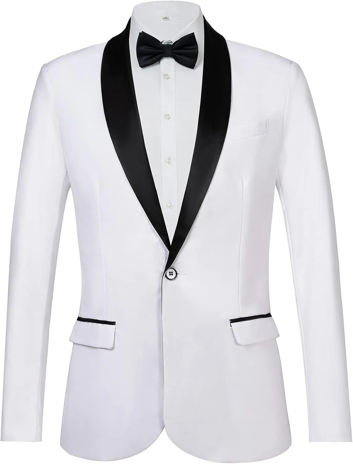 AIFARLD Blazer for Men Slim Fit Mens Blazer One Button Solid Color Jacket Blazer Suit for Business Casual