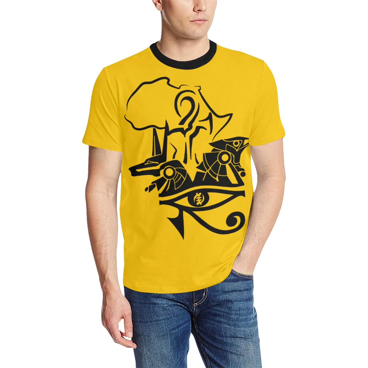 ANUBIS AND HERU YLW Men's All Over Print T-Shirt