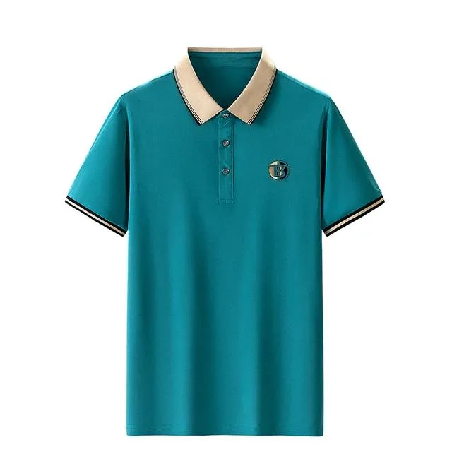 Business Casual Short Sleeve Men Fashion Solid Color T-shirt TS316