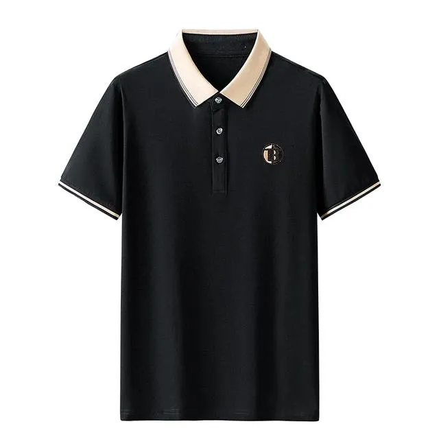 Business Casual Short Sleeve Men Fashion Solid Color T-shirt TS316