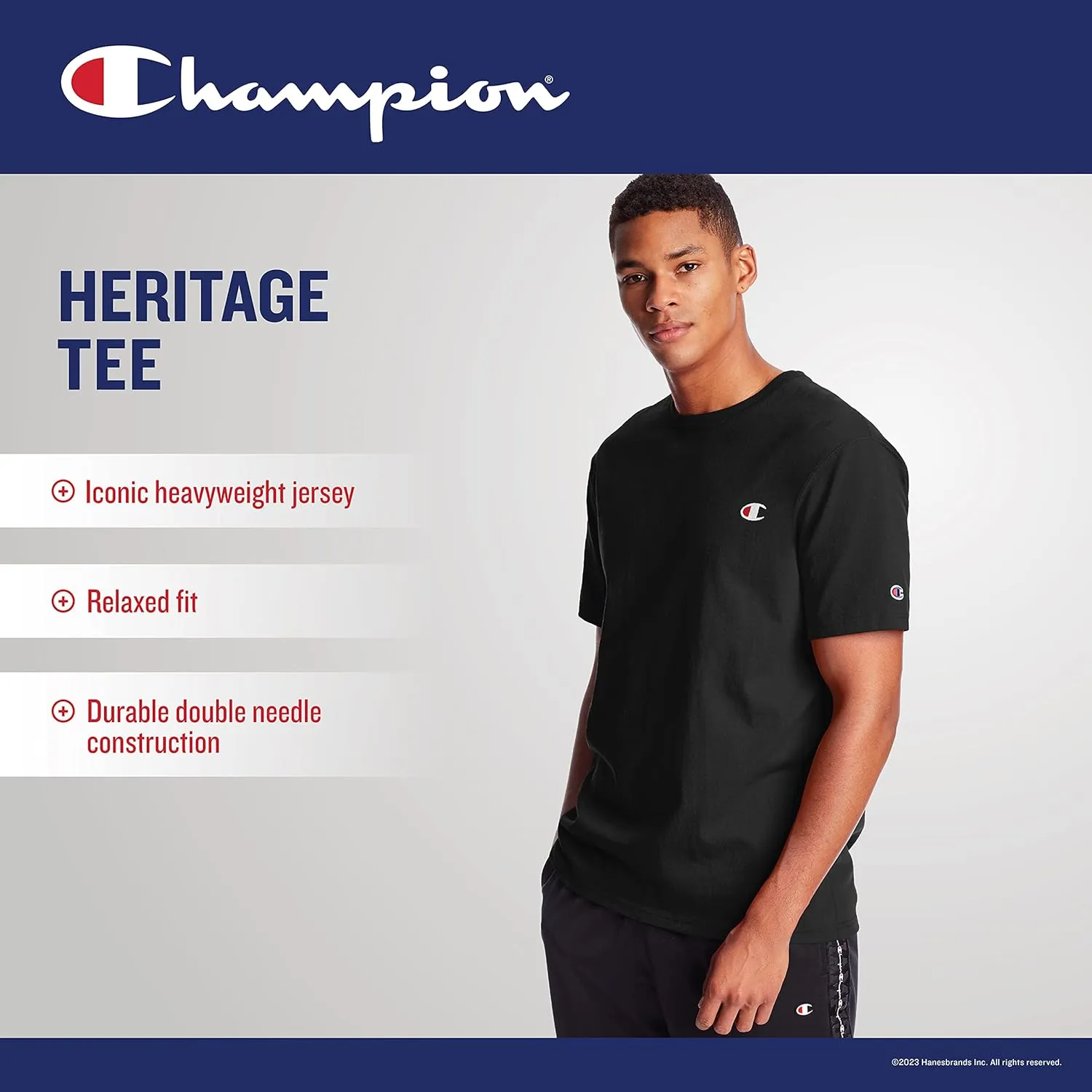 Champion Men's Heritage Tee, Big C Logo