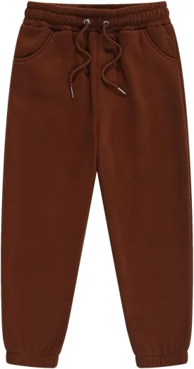 Cotton Sweatpants for Boys Girls Pull On Joggers Drawstring ounge Pants for Teen Kids Plain Elastic Waist Jogger Pants