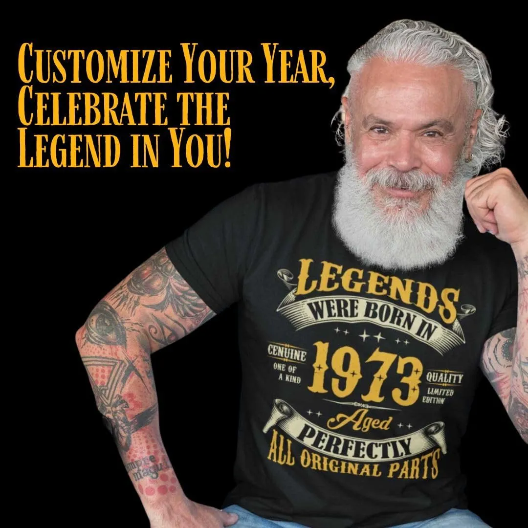 Customized Birthday T-Shirt for Men, Legends were Born in 19XX Custom Year Designs, Personalized T Shirt for Men & Women