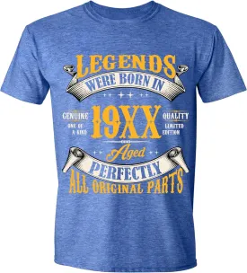Customized Birthday T-Shirt for Men, Legends were Born in 19XX Custom Year Designs, Personalized T Shirt for Men & Women