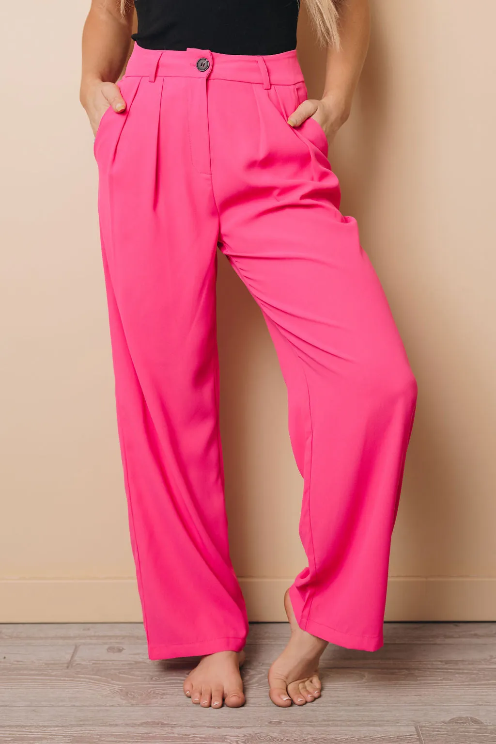 DeeDee Pleated Wide Leg Casual Pants