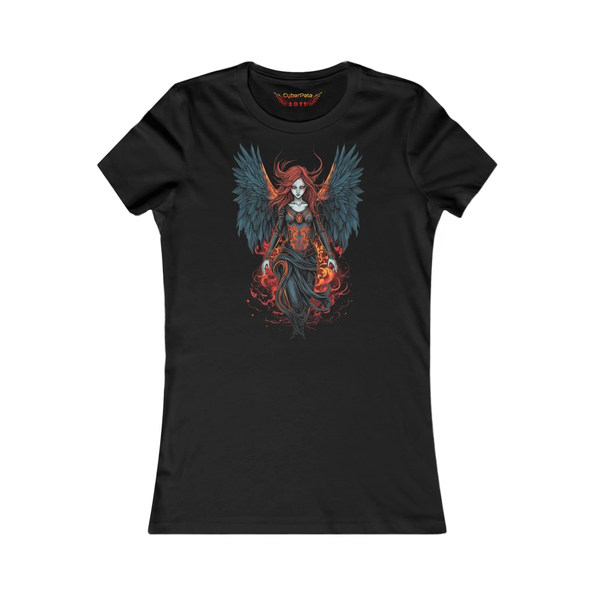 Feuer Engel T-Shirt | Fantasy T-Shirt für Frauen