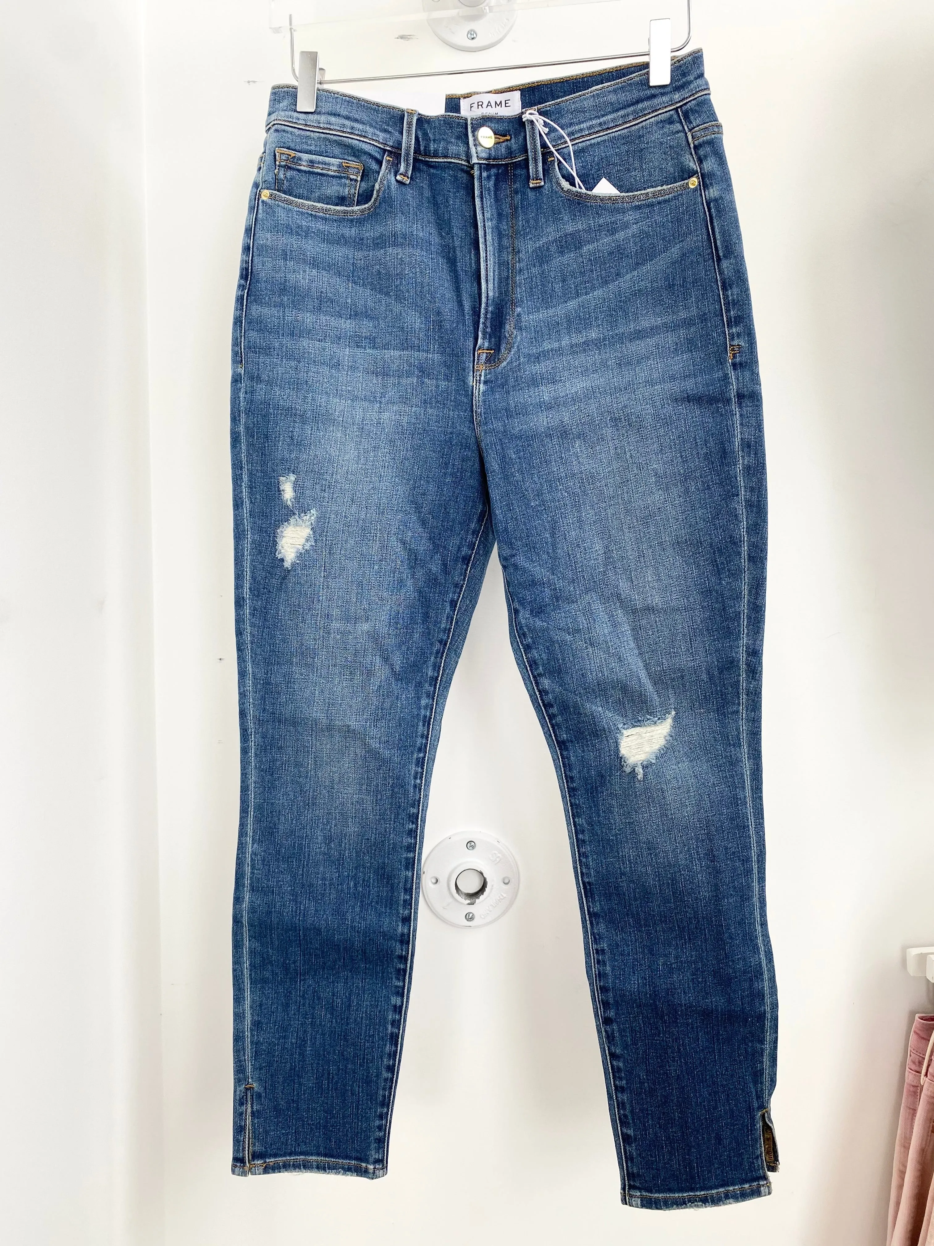 Frame - All High Rise Outseam Slit in Lago