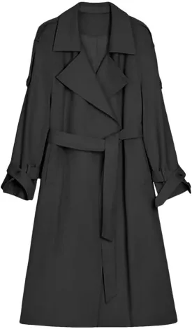 Fulbant Lady Trench Coat Women'S 2025 Spring And Fall Windbreaker Coats Mid Length White Coats