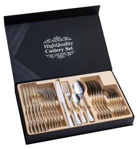 Gift Box 24-Piece Stainless Steel Cutlery Set
