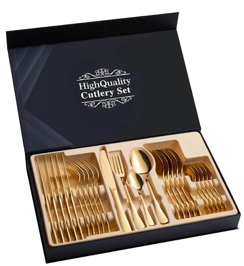 Gift Box 24-Piece Stainless Steel Cutlery Set