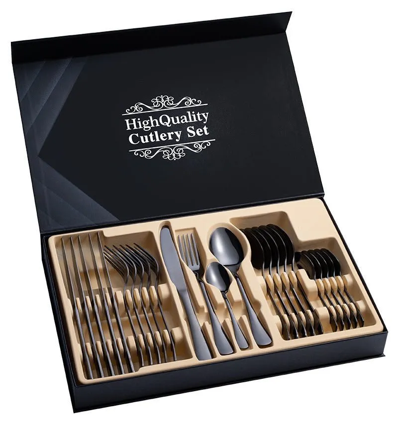 Gift Box 24-Piece Stainless Steel Cutlery Set
