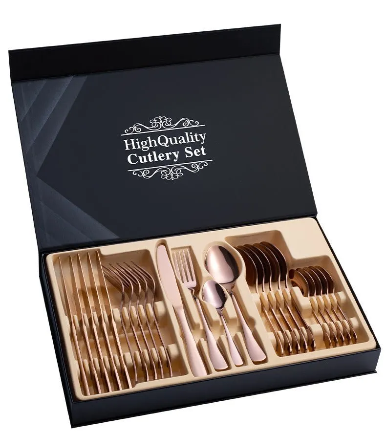 Gift Box 24-Piece Stainless Steel Cutlery Set