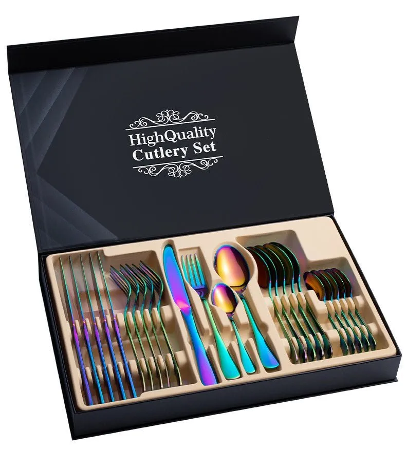 Gift Box 24-Piece Stainless Steel Cutlery Set