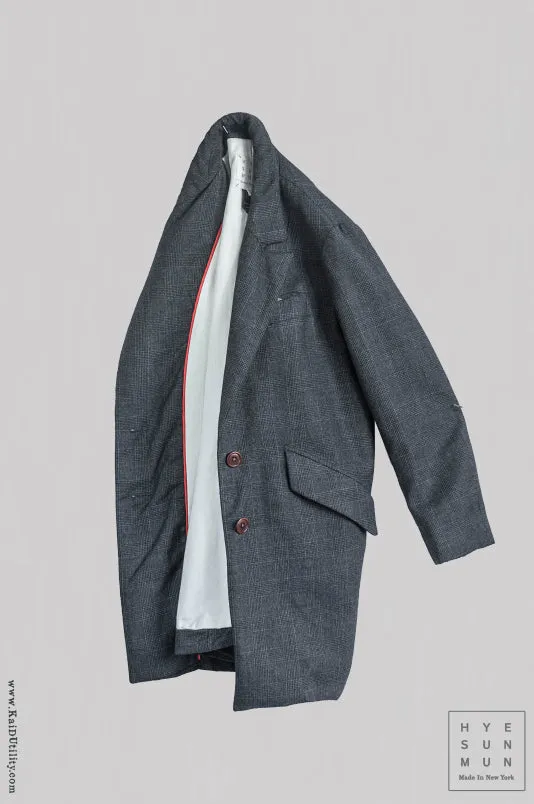 Glen Plaid Blazer Coat - L