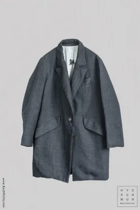 Glen Plaid Blazer Coat - L