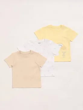 HOP Baby Multicolor Printed T-Shirt - Pack of 3