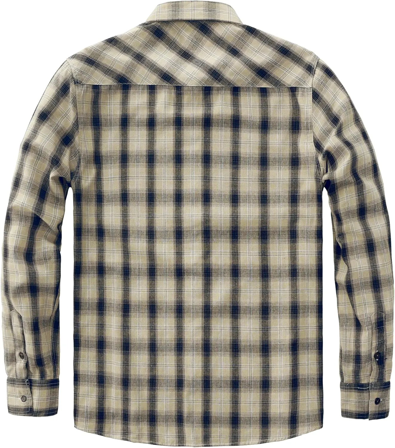 JOGAL Long Sleeve Shirts for Men Plaid Button Down Shirt Mens Casual Cotton Button Up Pocket Shirt
