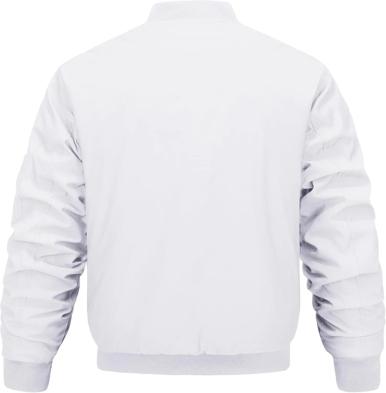 KEFITEVD Men's Jacket Winter Warm Bomber Jackets Full Zip Windbreaker Casual Windproof Jackets Coats