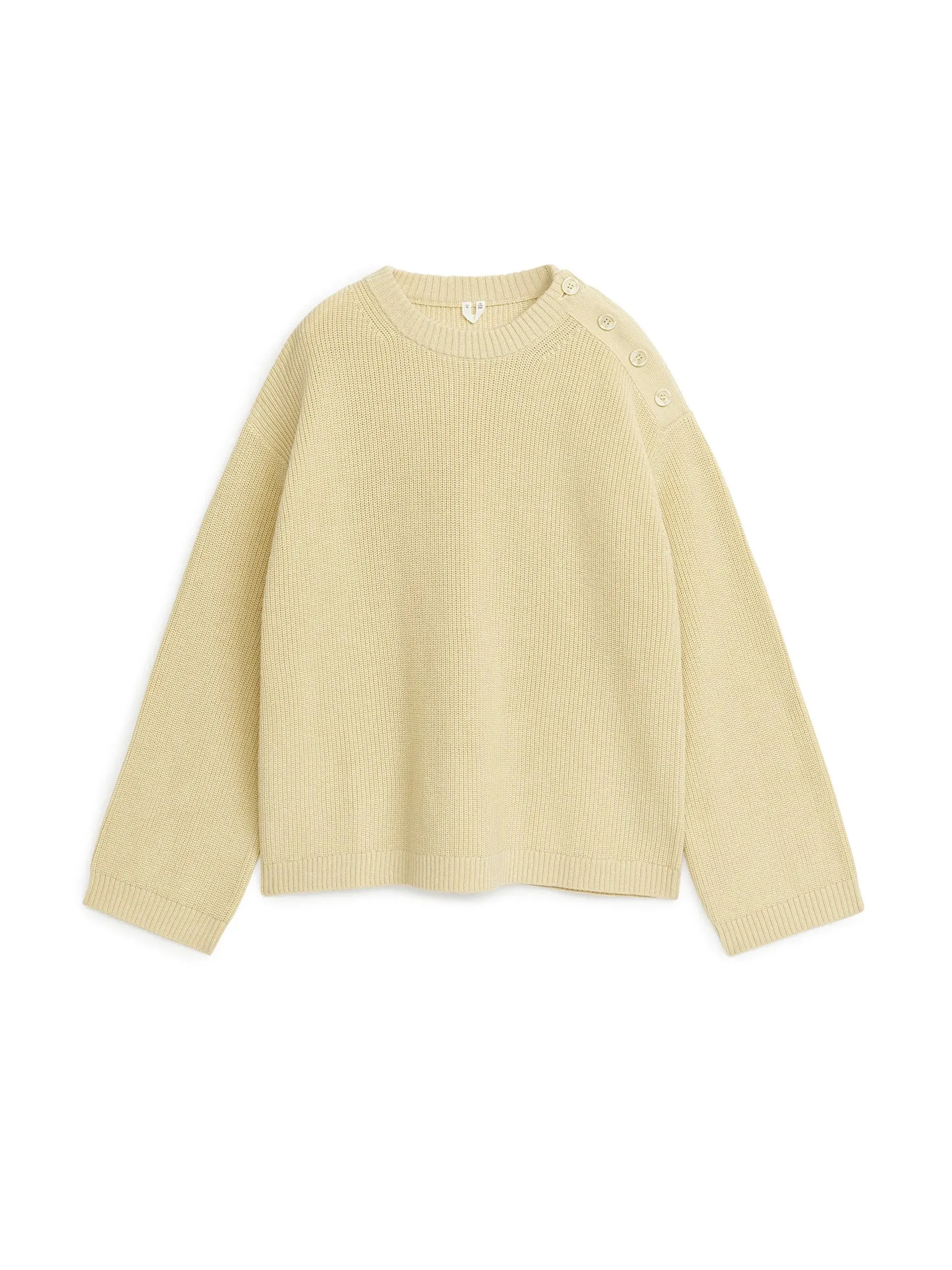 Knitted jumper with button details