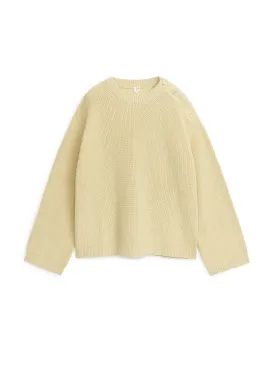 Knitted jumper with button details