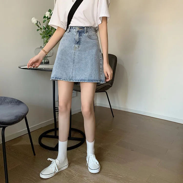 [Korean Style] Irise Denim Short Skirt