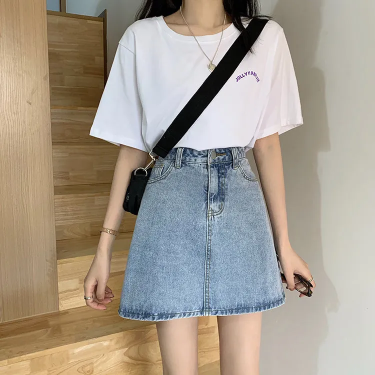 [Korean Style] Irise Denim Short Skirt