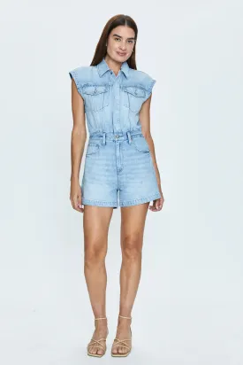LENNOX DENIM ROMPER