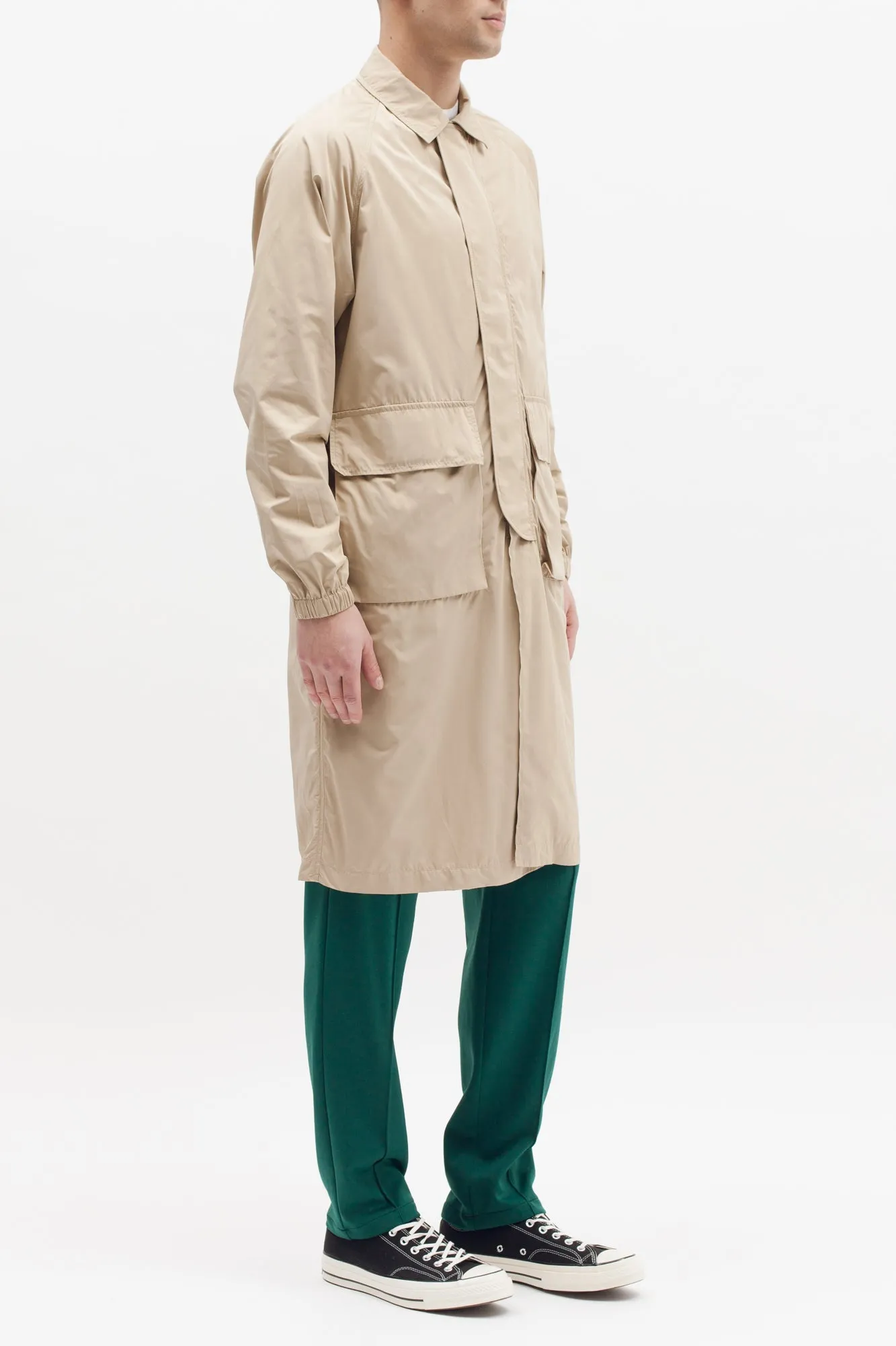 Long Trench Coat - Beige