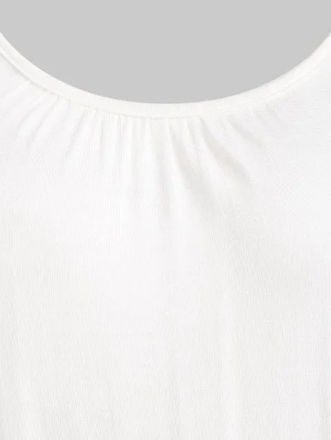 Lovely Shoulder Round Neck T-shirt