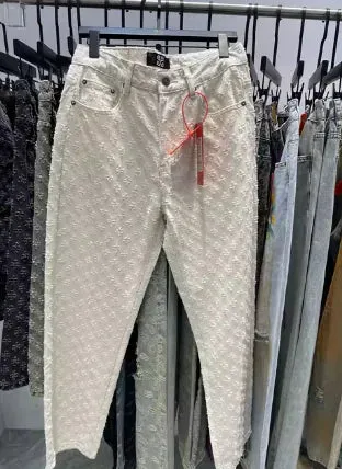 Men's Jacquard Denim Baggy Jeans^