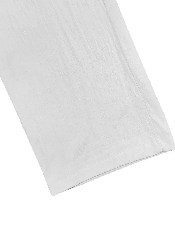 Men's Solid Color Breathable Sweat-Absorbent Casual Wide Leg Pants