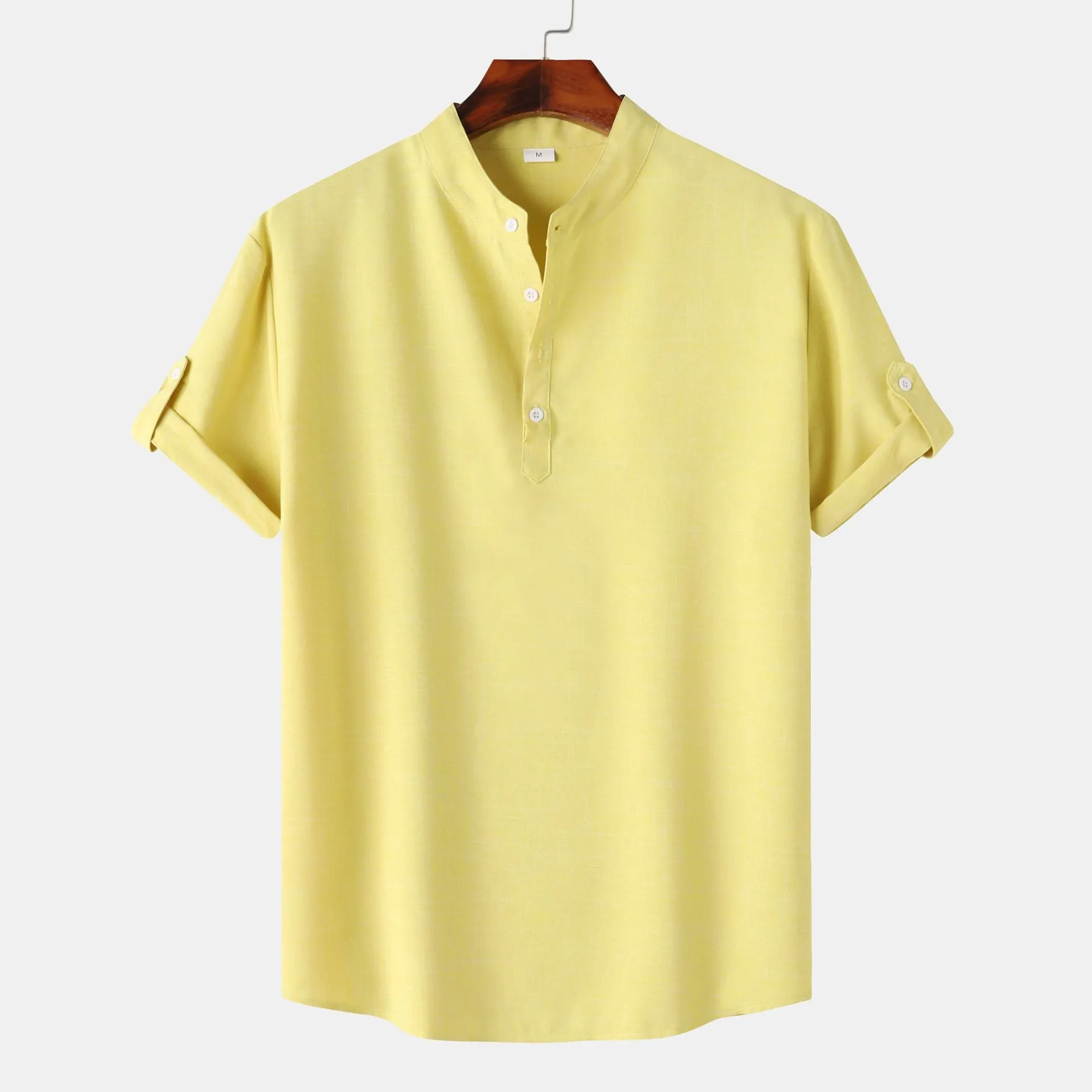 Men's Solid Color Short Sleeve Shirt