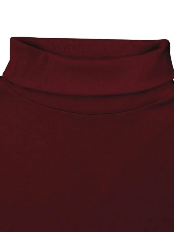 Men's Solid Color Turtleneck Long Sleeve T-Shirt