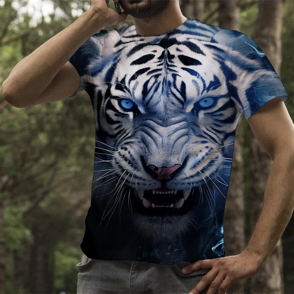 Men's T-Shirt Men 3D Cool Graphic Short Sleeve Tee Shirts S-3XL