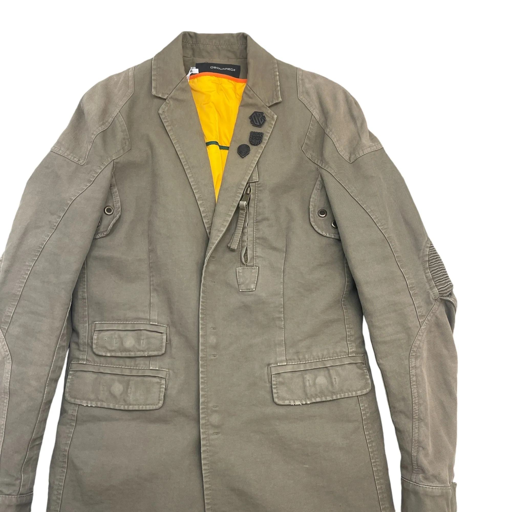 Men's Utility Patch Logo Jacket Khaki Size IT 48 / M