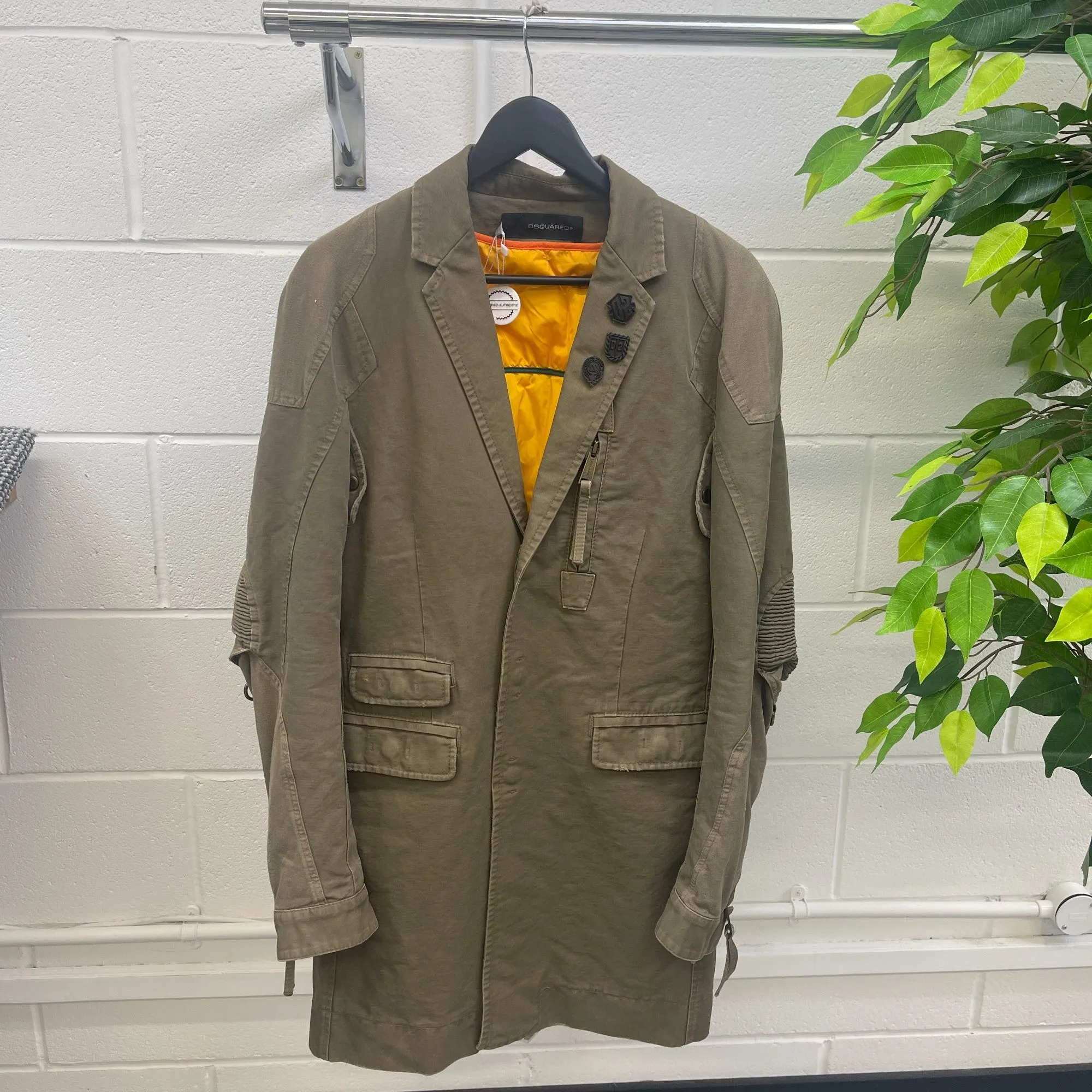 Men's Utility Patch Logo Jacket Khaki Size IT 48 / M