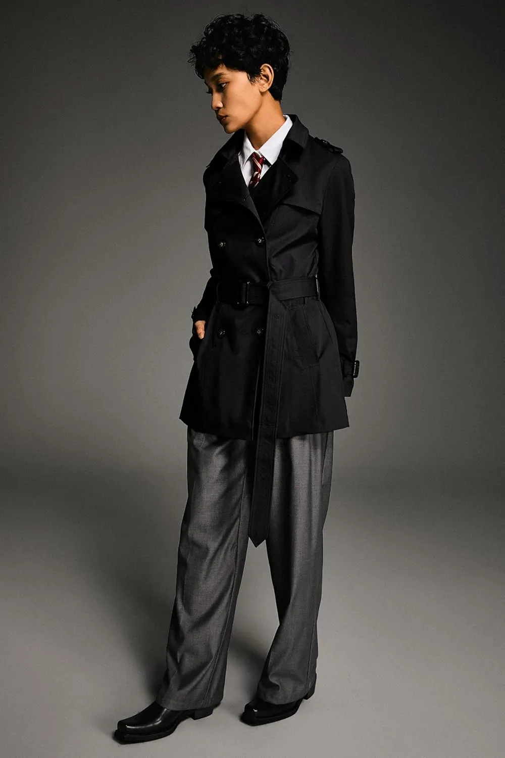 Orolay Women's Double Breasted Trench Coat Windbreaker Jacket with Belt