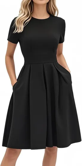 oxiuly Summer Dresses for Women 2024 Party Church Bridesmaid Graduation Dress with Pockets S253
