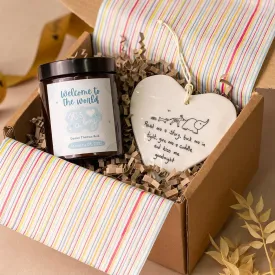 Personalised Baby Boy Gift Set with Keepsake