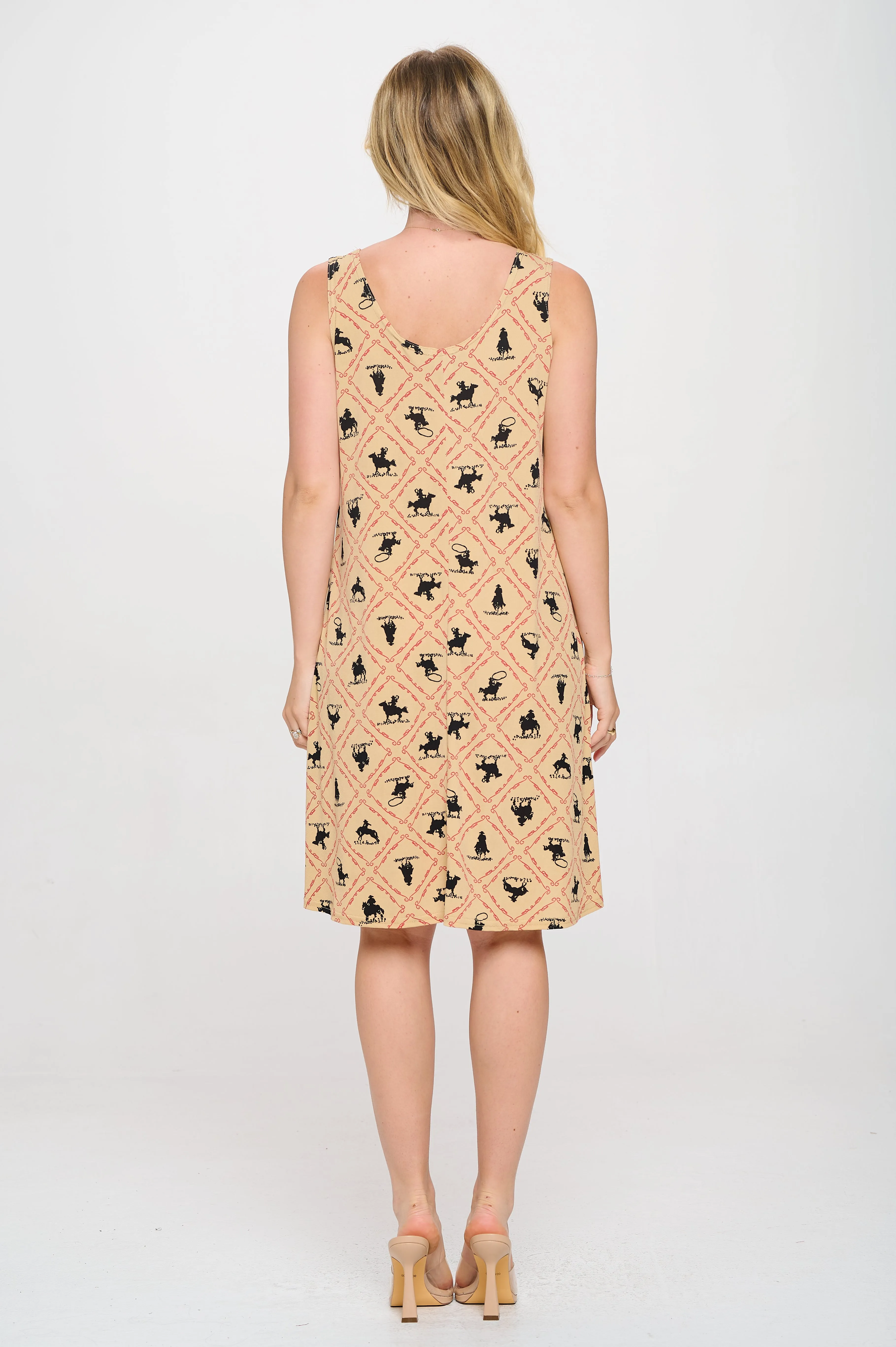 Print Missy Tank Dress Sleeveless Prints - 7003HT-TRP1-W443