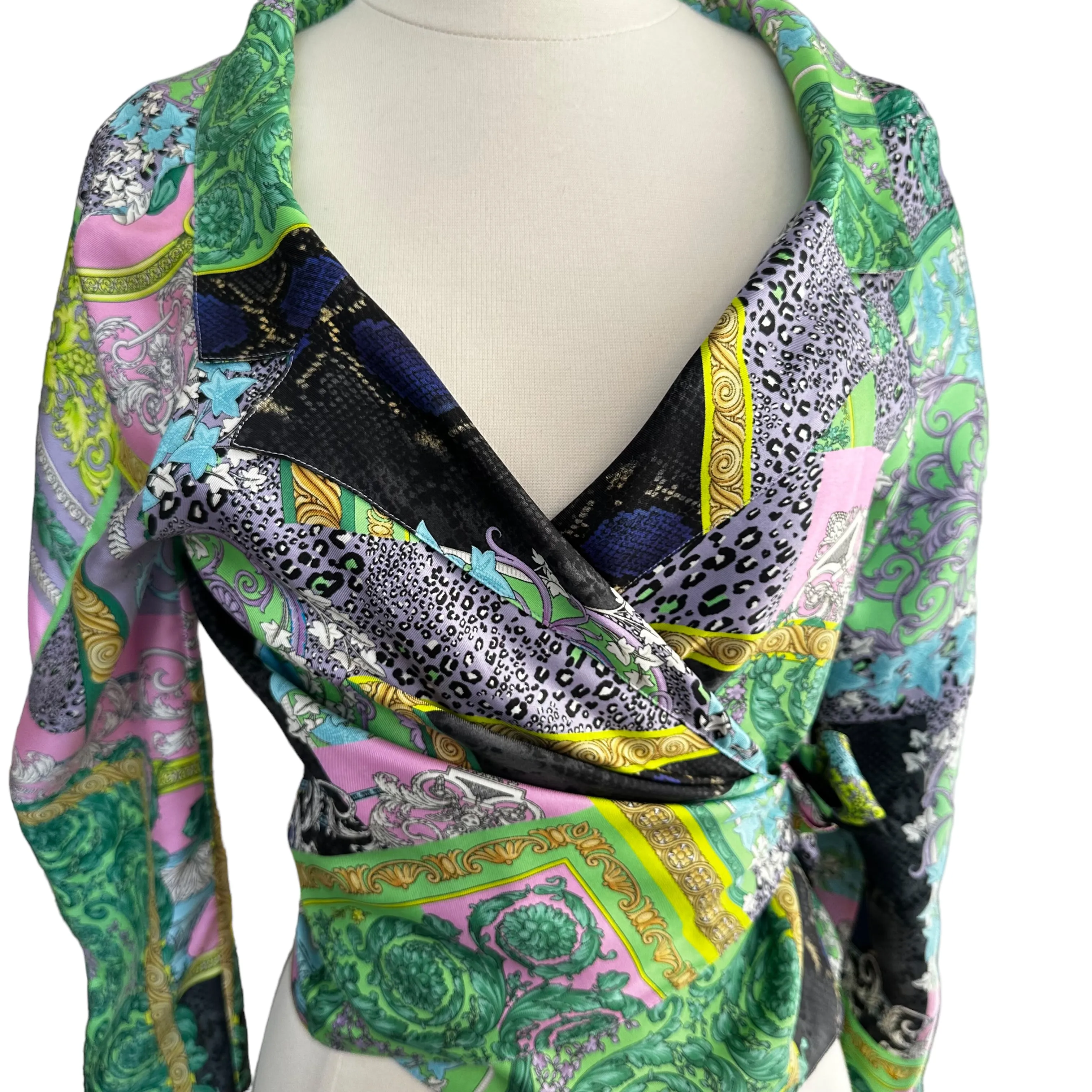 Printed Silk Shirt - M