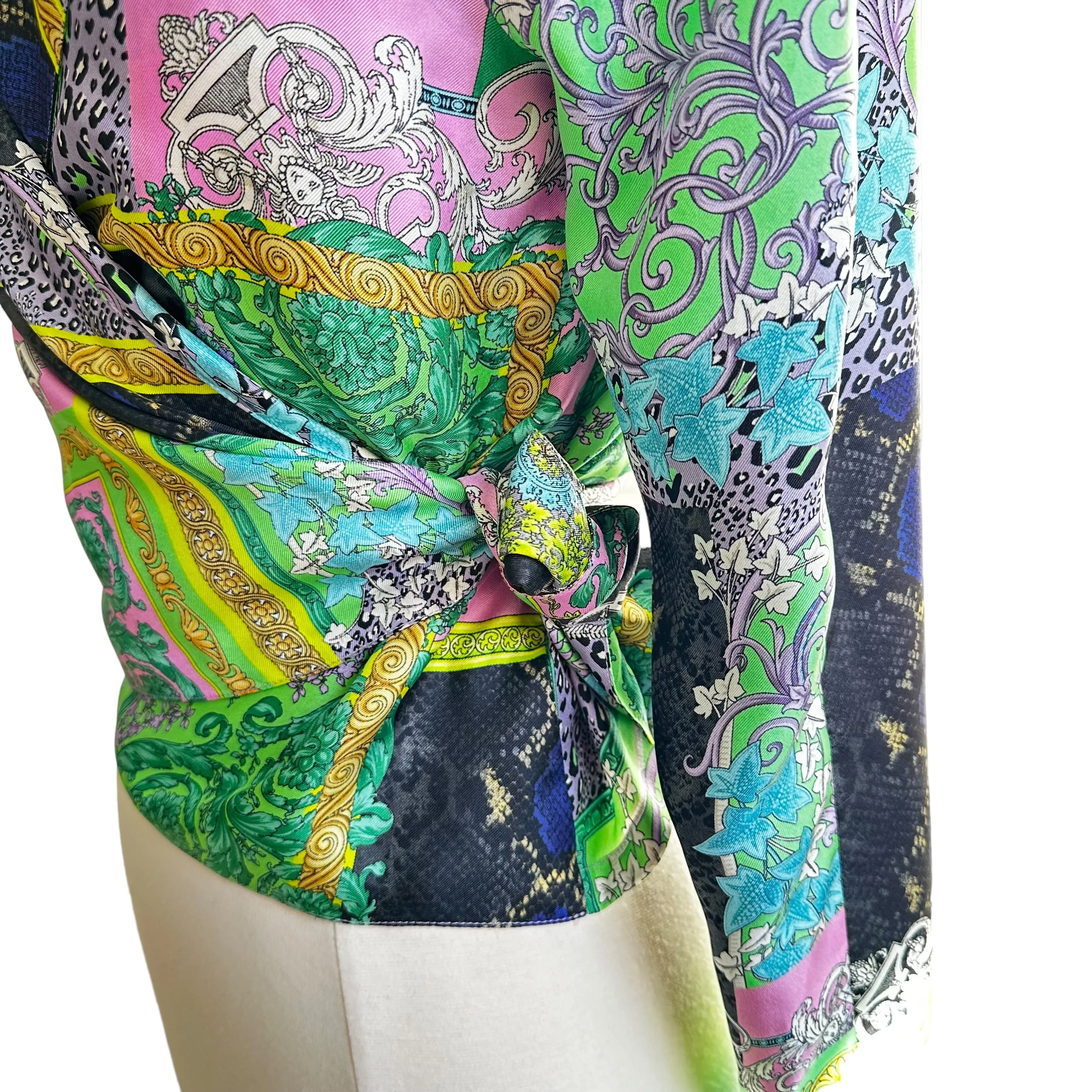 Printed Silk Shirt - M