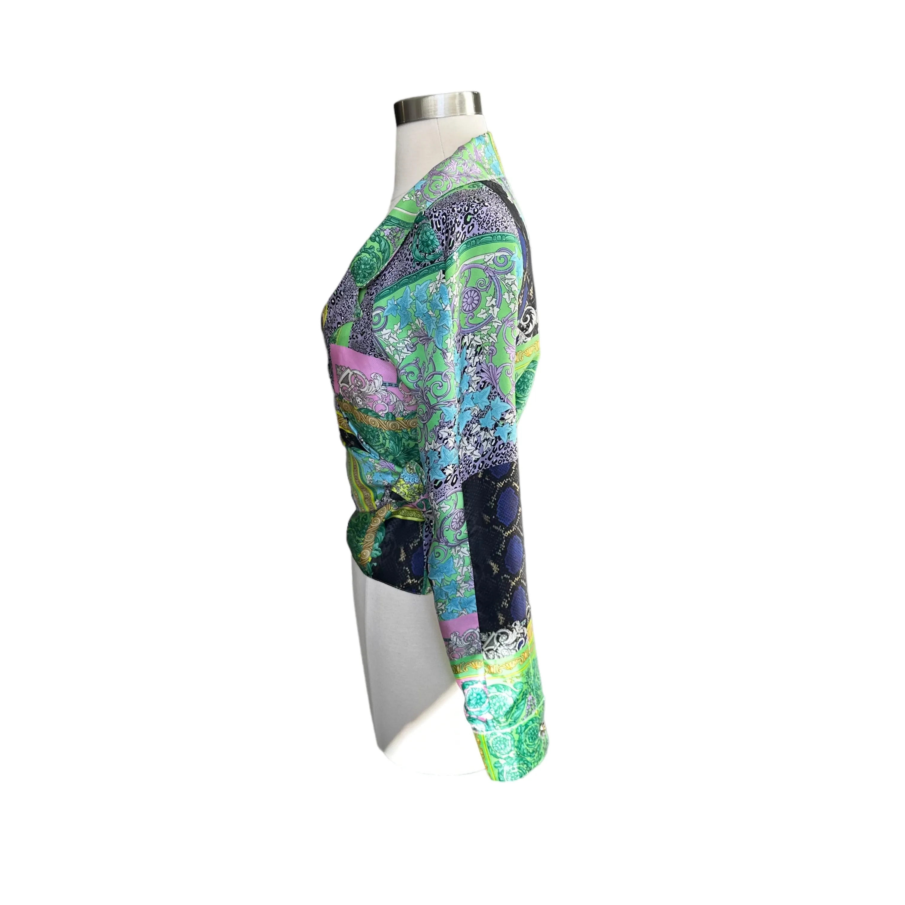 Printed Silk Shirt - M
